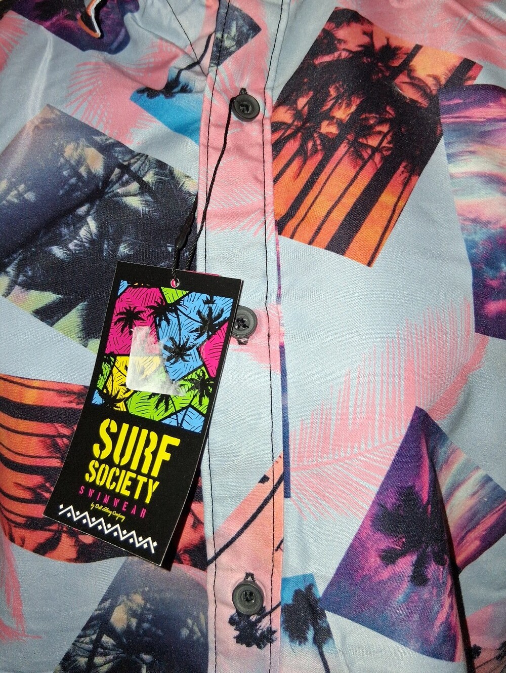 Surf Society Size X Large Tourist Travel Look Abstract Design Shirt NEW NWT